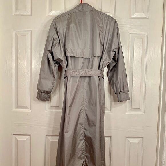 GRAY GALLERY FULL LENGTH RAIN COAT SIZE 8 - Picture 8 of 13